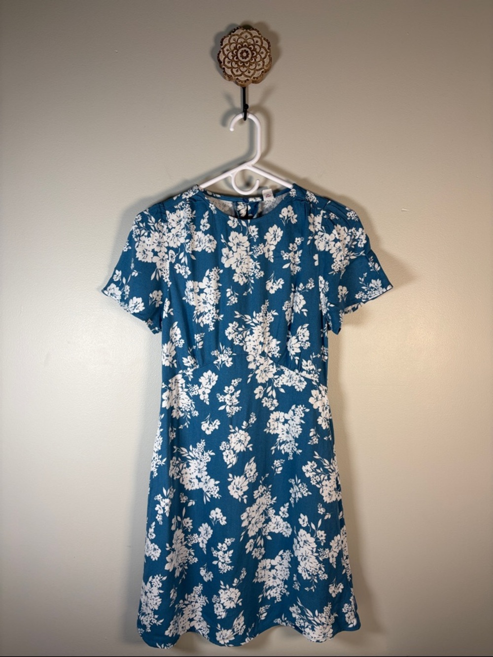 Old Navy Blue & White Floral Mini Dress